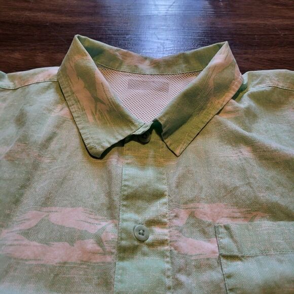 Columbia Sportswear Company Fishing Shirt Fish Graphic Print Button Up Mens XL - Picture 4 of 7